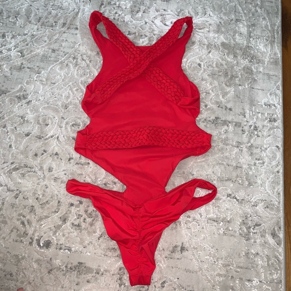 honeybee swim Swim Honeybee Swim Red Braided Nikki One Piece